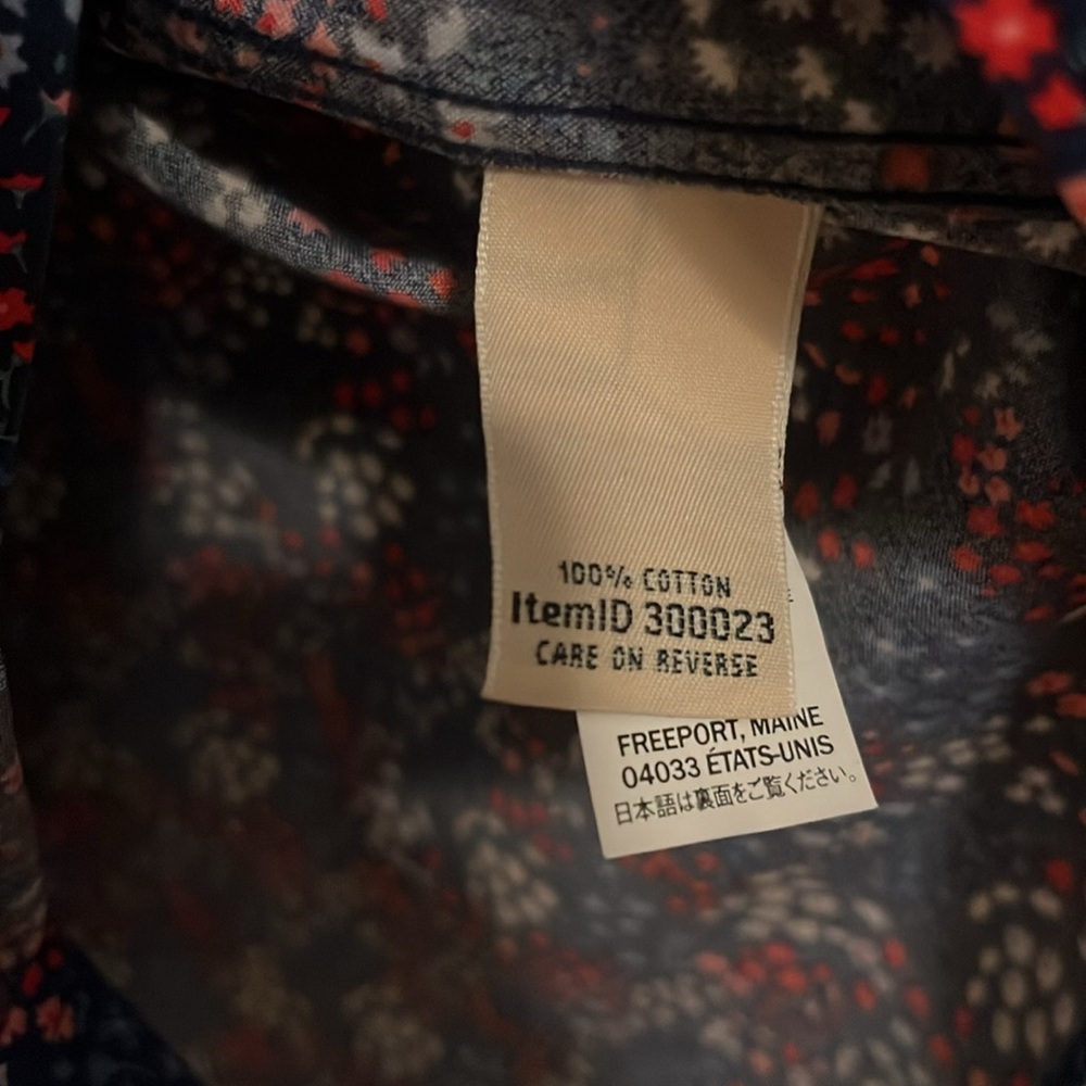 LL Bean Floral Button-up Shirt - Picture 3 of 4
